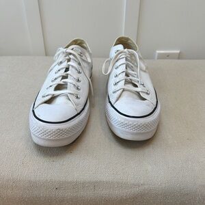 White Platform Converse